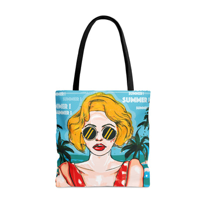 Girl at playa Pop art - Tote Bag