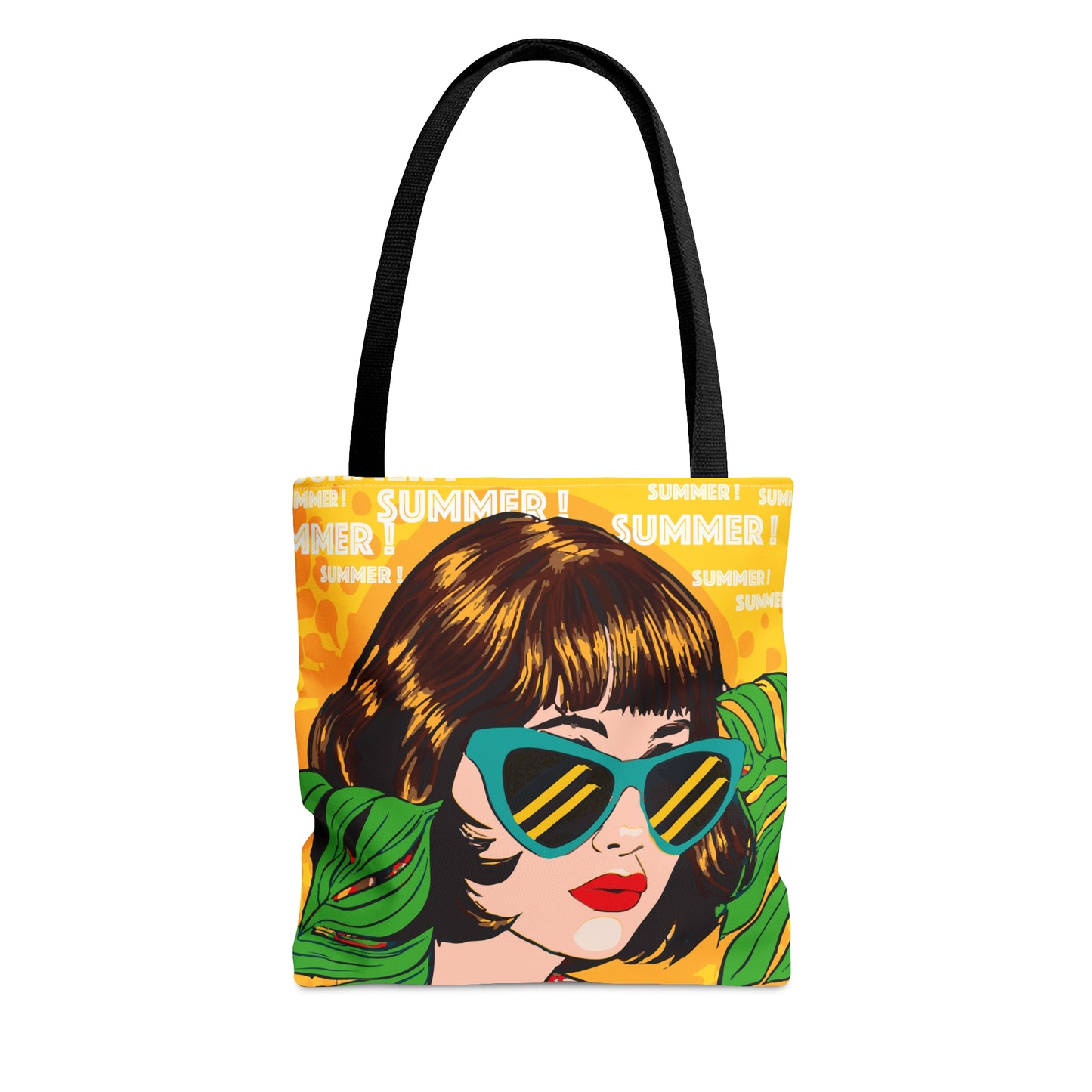 Brunette - Fille pop art Tote bag