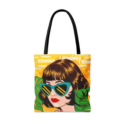 Brunette - Fille pop art Tote bag