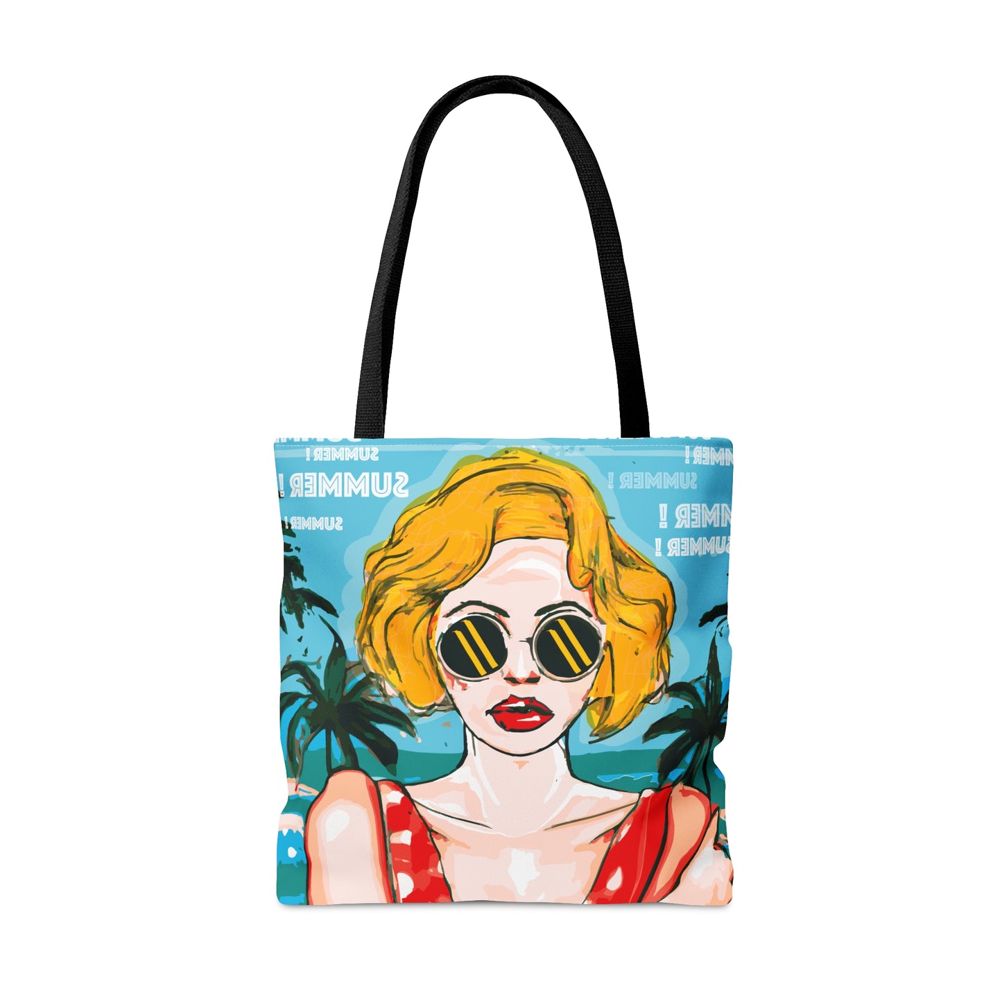 Girl at playa Pop art - Tote Bag