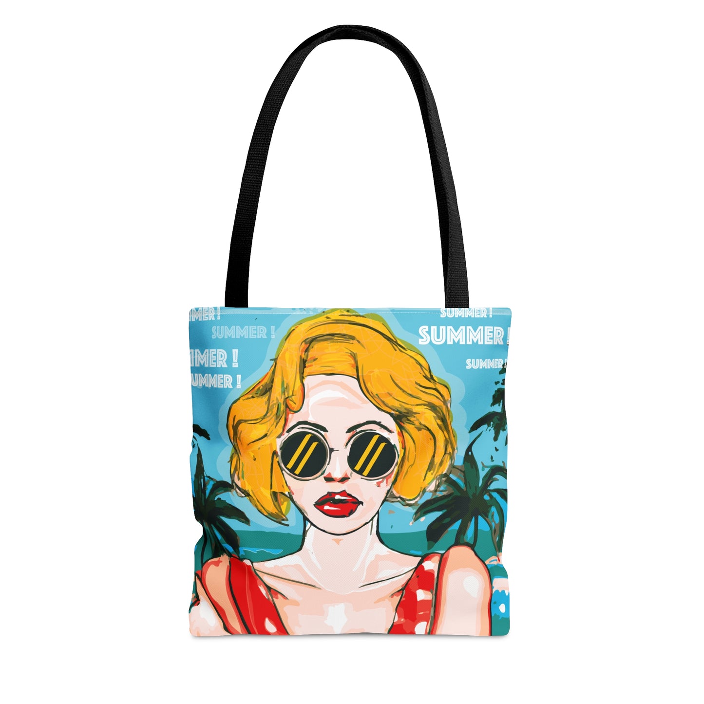 Girl at playa Pop art - Tote Bag