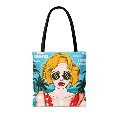 Girl at playa Pop art - Tote Bag