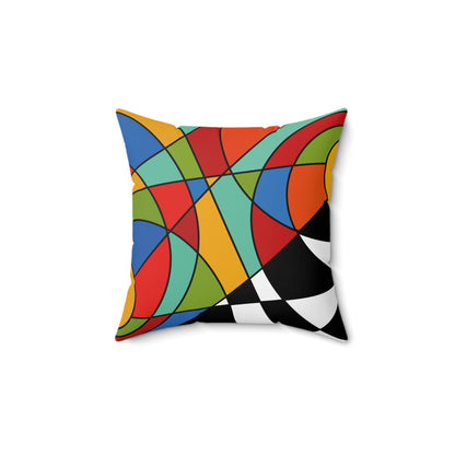 Abstract geometric Art - Square Pillow