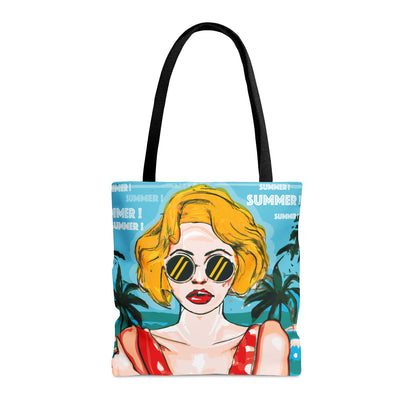 Girl at playa Pop art - Tote Bag