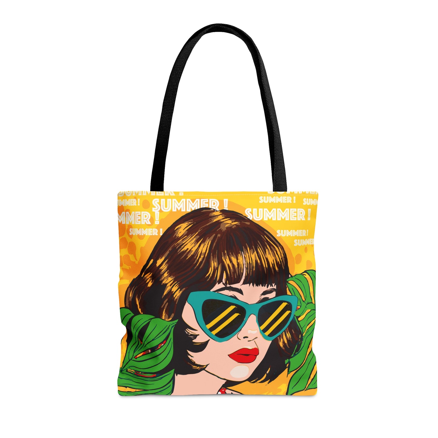 Brunette - Fille pop art Tote bag