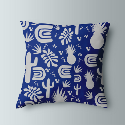 Blue Cactus 18x18 Pillow Case 🌳