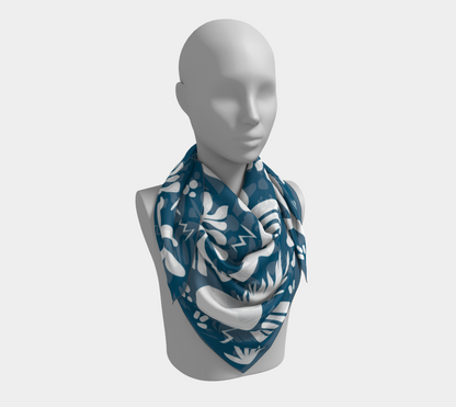 Blue Cactus Scarf 🌳