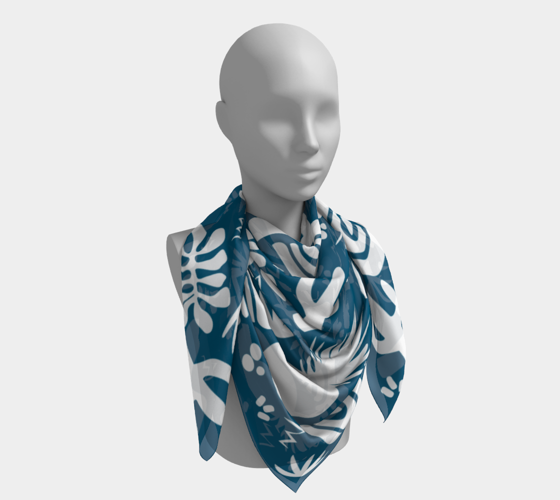 Blue Cactus Scarf 🌳