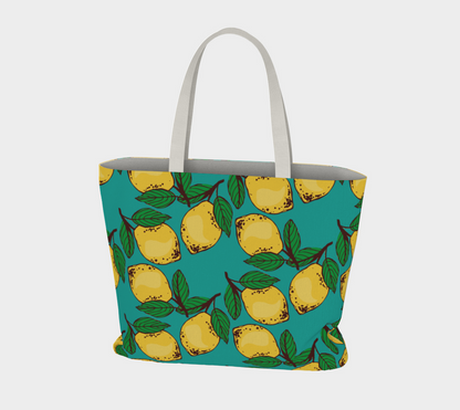 Citrus on Blue Tote Bag 🌳