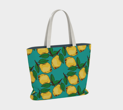 Citrus on Blue Tote Bag 🌳