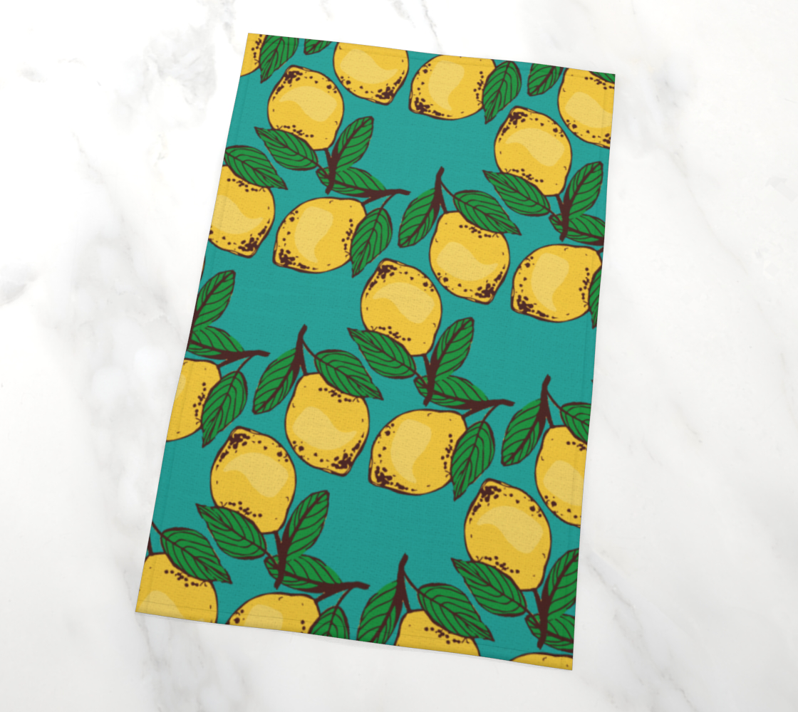 Citrus on Blue Tea Towels (set of 2) 🌳