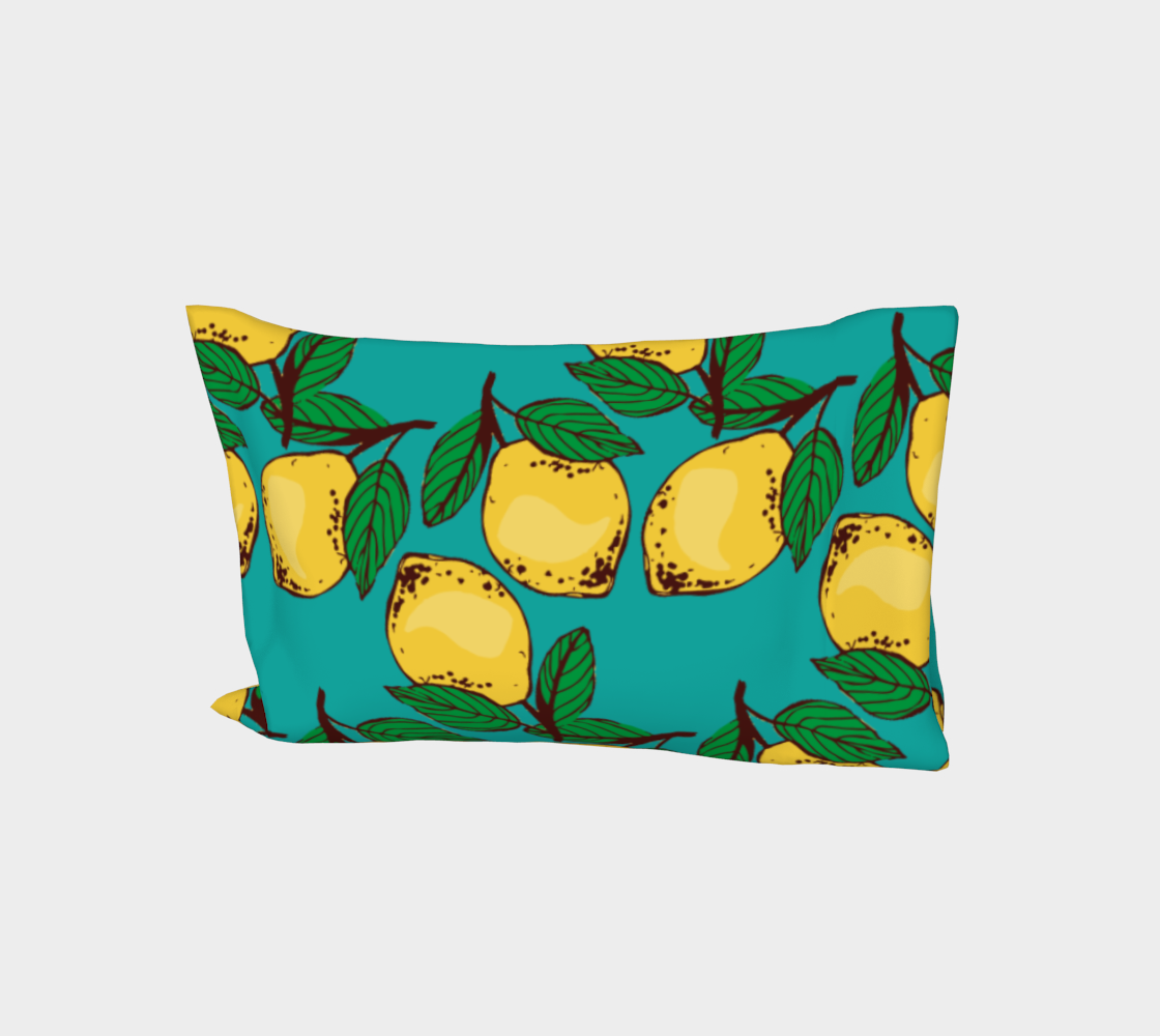 Citrus On Blue Pillow Cases 🌳