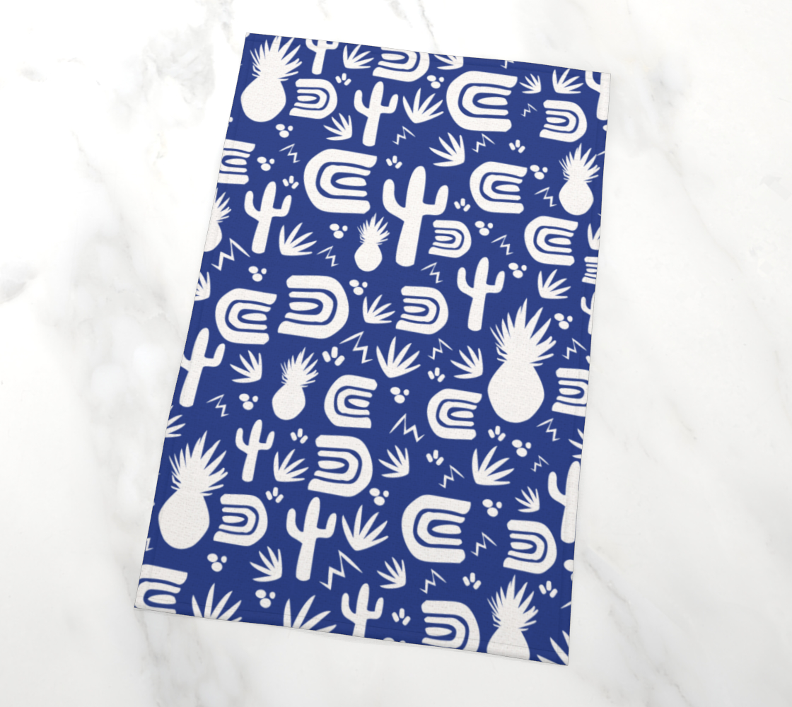 Blue Cactus Tea Towels (set of 2) 🌳