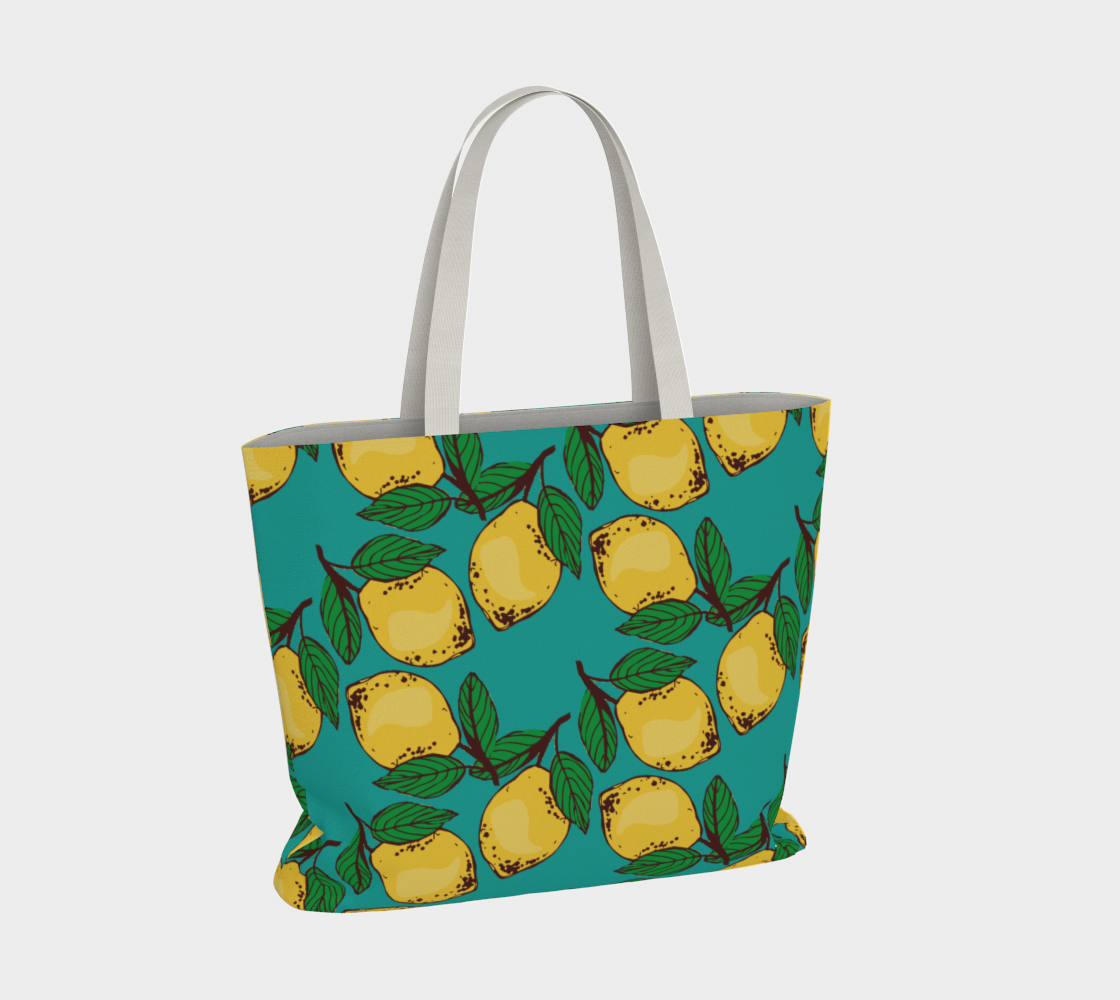 Citrus on Blue Tote Bag 🌳