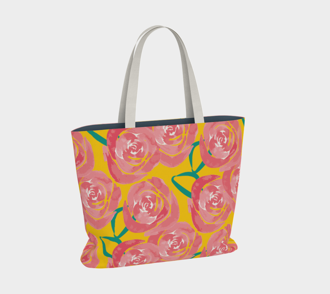 Roses Tote with pockets 🌳