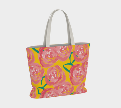 Roses Tote with pockets 🌳