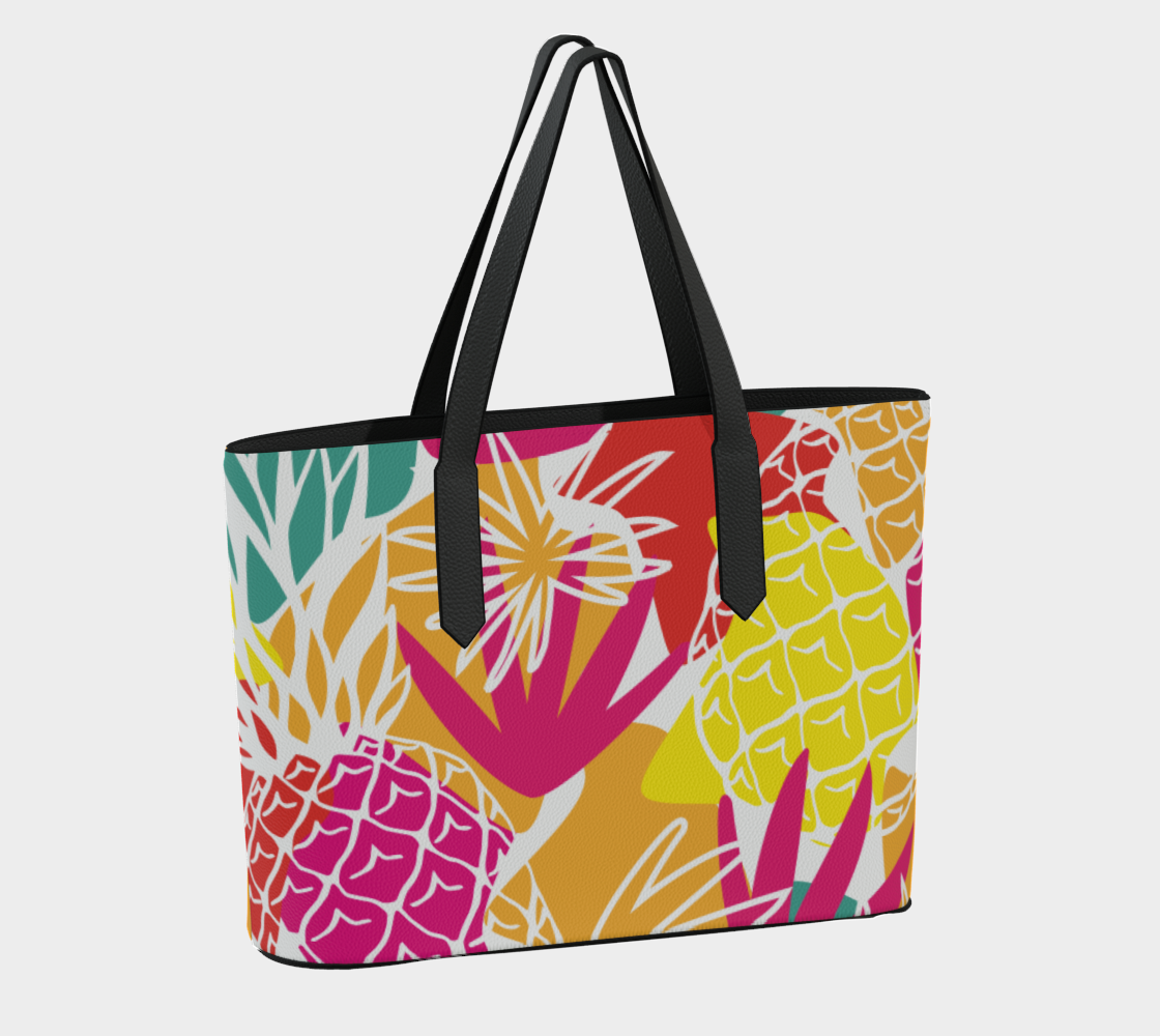 Pineapple Party Vegan Leather Bag 🐱