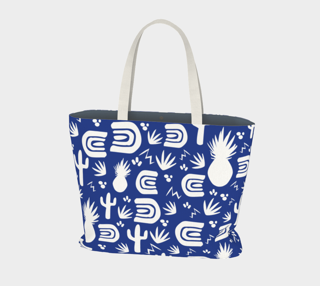 Blue Cactus Tote Bag 🌳