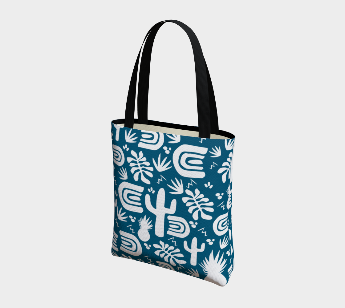 Blue Cactus Urban Tote Bag 🌳