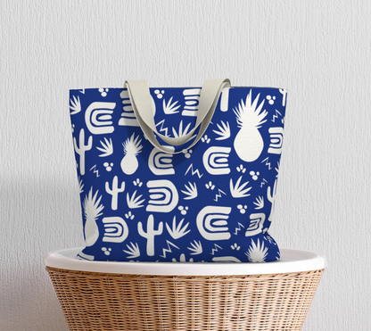 Blue Cactus Tote Bag 🌳