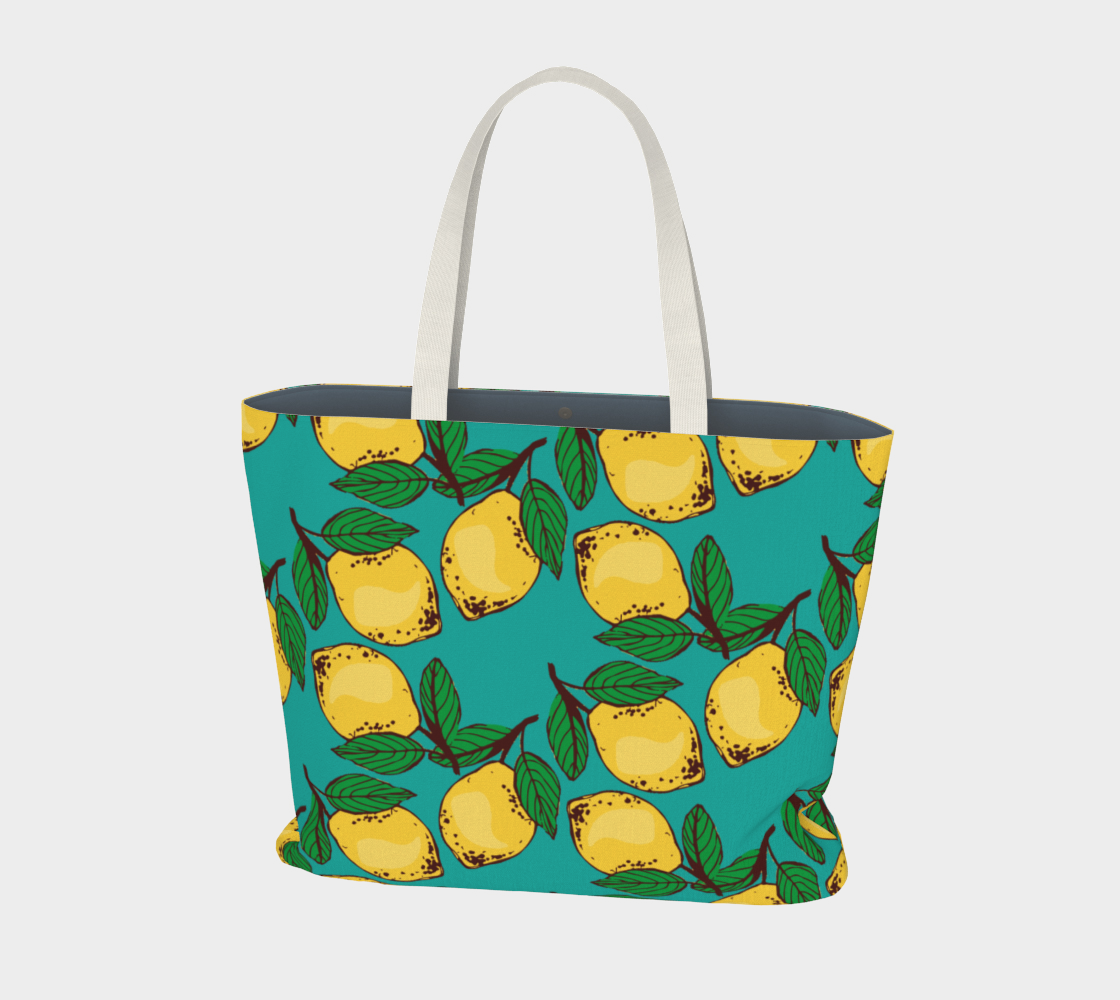 Citrus on Blue Tote Bag 🌳