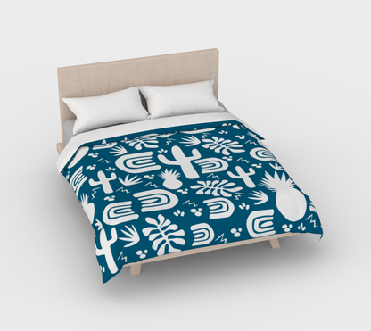 Blue Cactus Duvet Cover 🌳