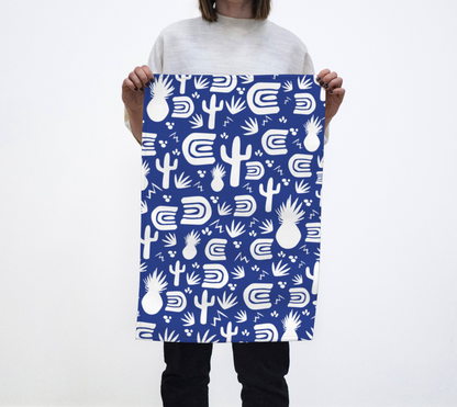 Blue Cactus Tea Towels (set of 2) 🌳