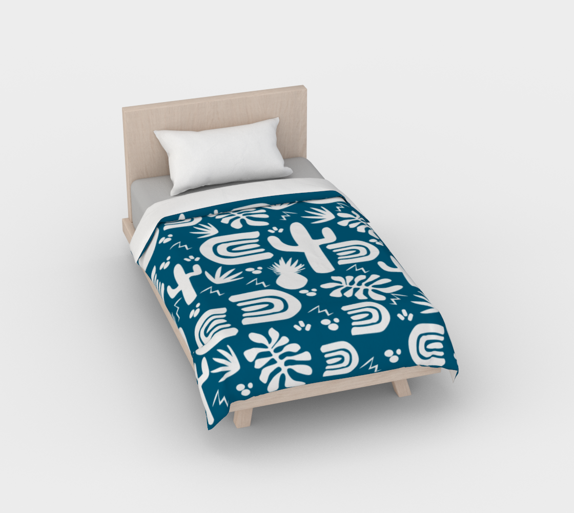 Blue Cactus Duvet Cover 🌳