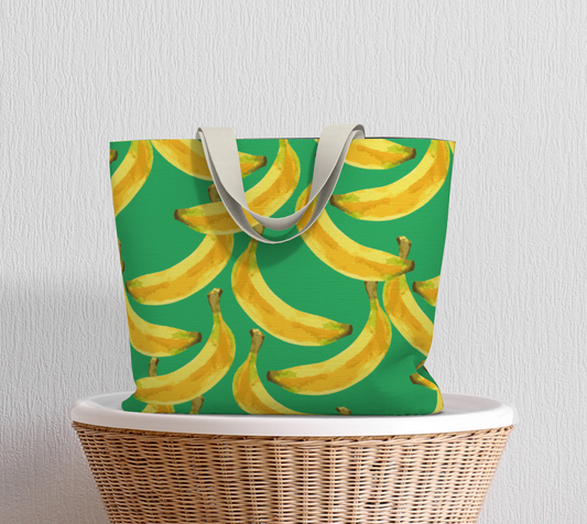 Sac fourre-tout vert bananes 🌳