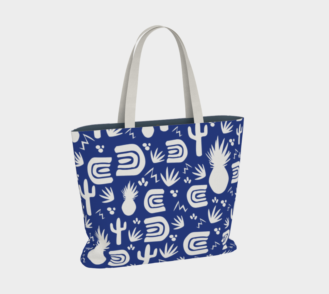 Blue Cactus Tote Bag 🌳