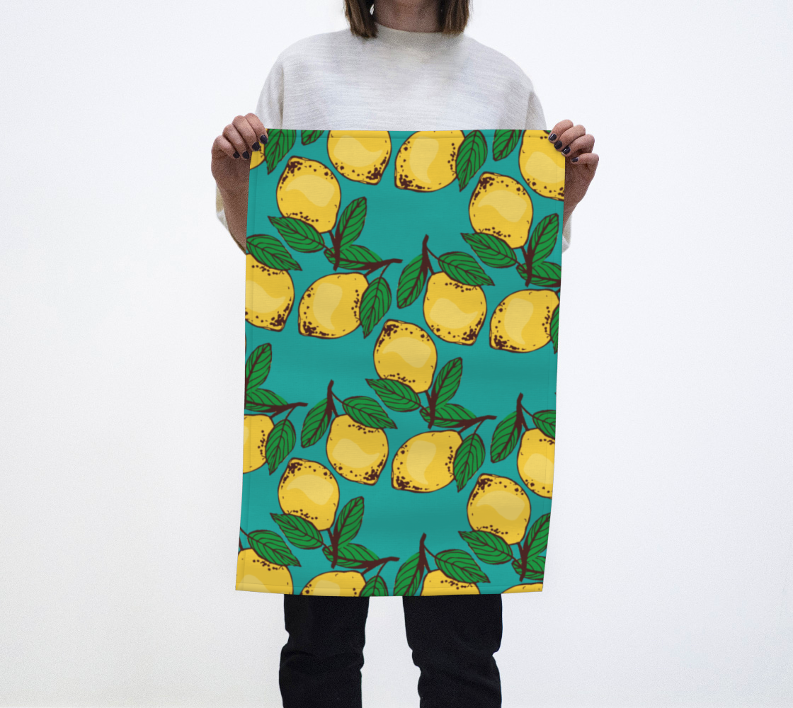 Citrus on Blue Tea Towels (set of 2) 🌳