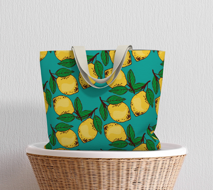 Citrus on Blue Tote Bag 🌳