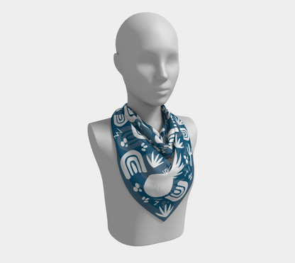 Blue Cactus Scarf 🌳