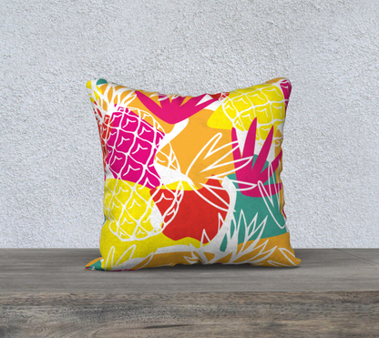 Pineapple Party 18x18 Pillow Case 🌳