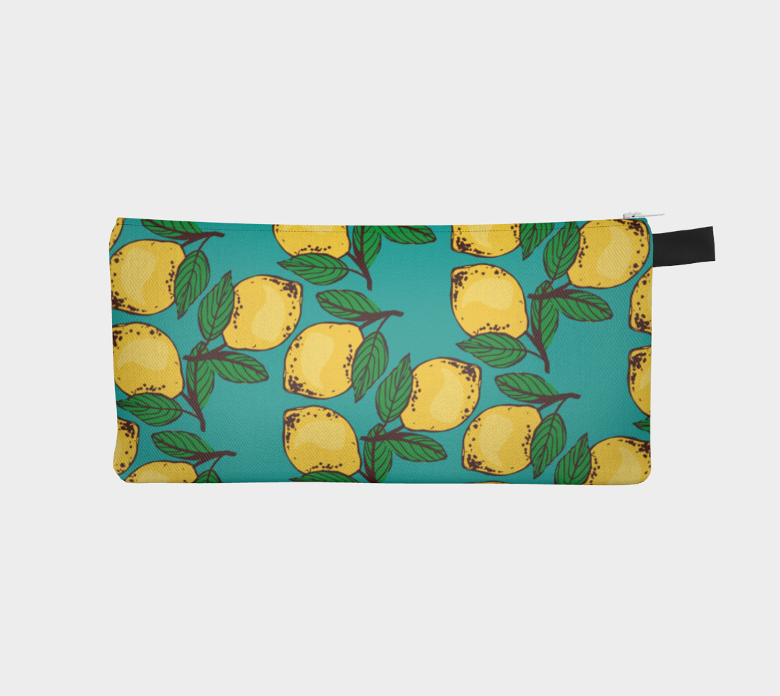 Citrus On Blue Pensil Case  🌳 🍎