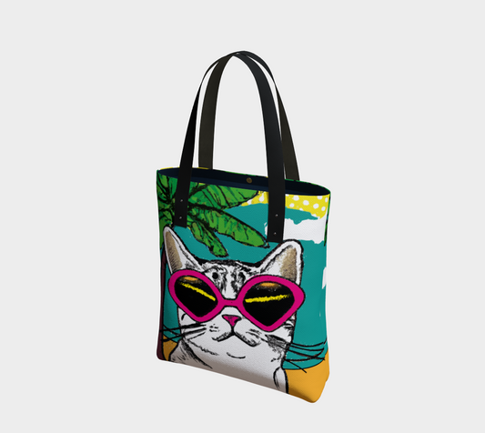 Sac fourre-tout urbain Cat Mood 🌳