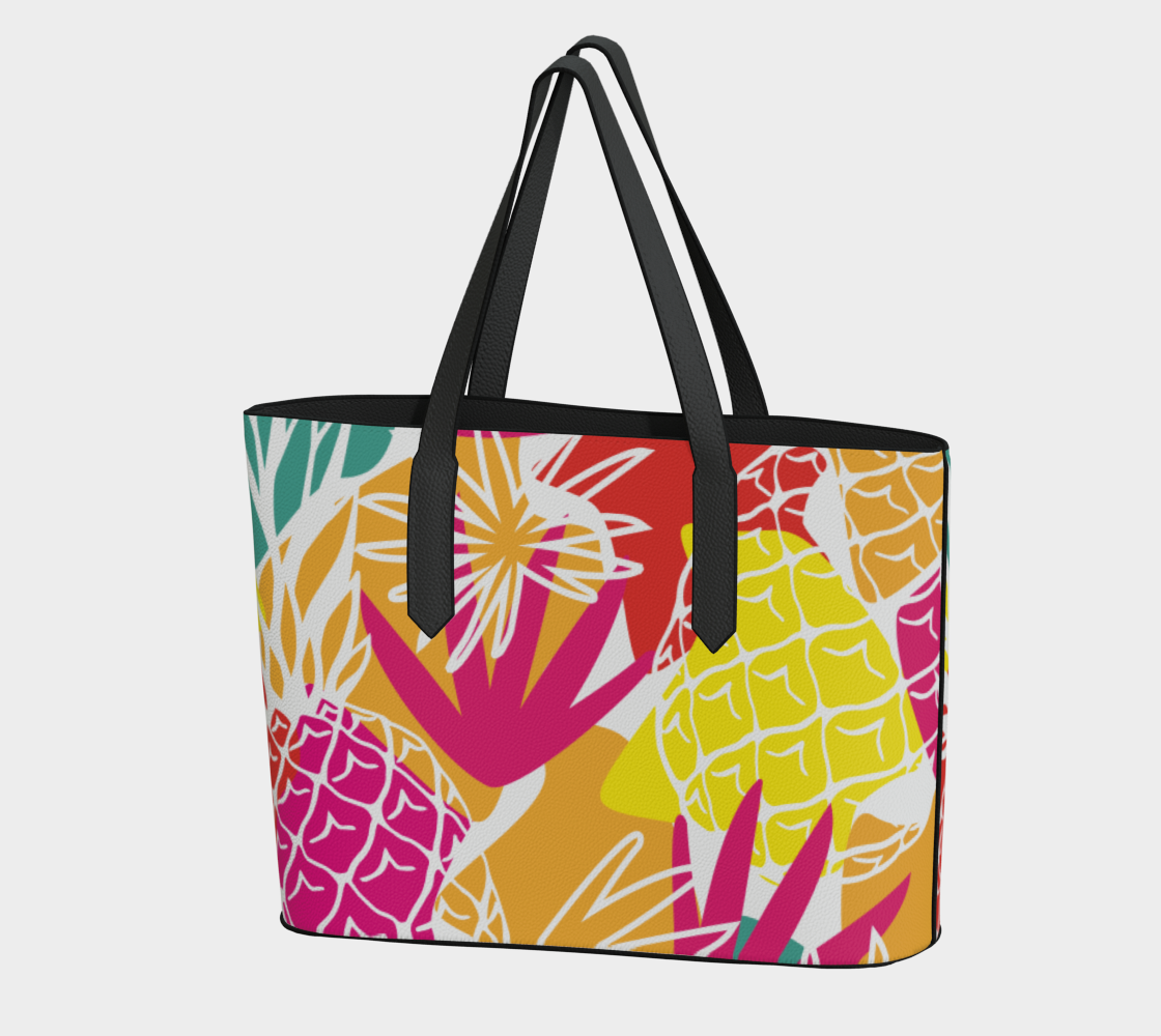 Pineapple Party Vegan Leather Bag 🐱